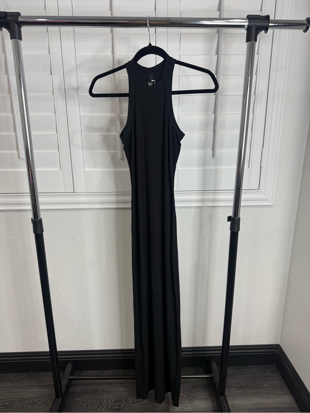 SKIMS Black Sleeveless Racerback Maxi Dress